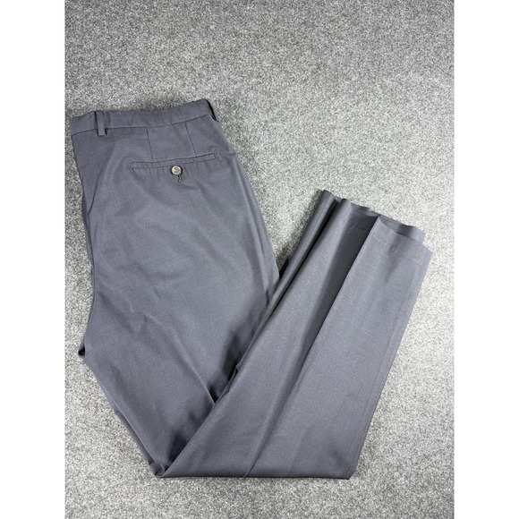 Hugo Boss Pants Mens 38 Gray Dress Wool Flat Front‎ Pockets Lined Made Romania
